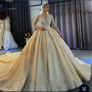 Custom made wedding dress